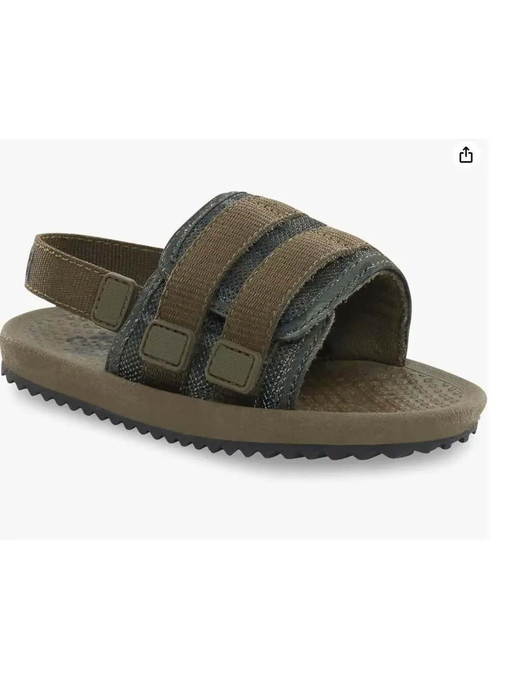 OshKosh B'Gosh Oliver Sandals Olive Army Green Toddler Size 10 NWT Strappy